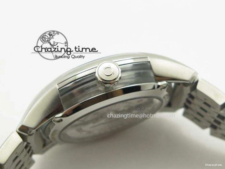 0823 De Ville Hour Vision Co-Axial 41mm SS V6F Best Edition Black Dial On SS Bracelet A BestValue 8277